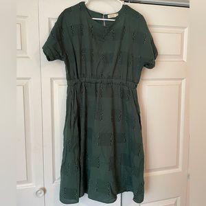 Roolee Forest Green Midi Dress